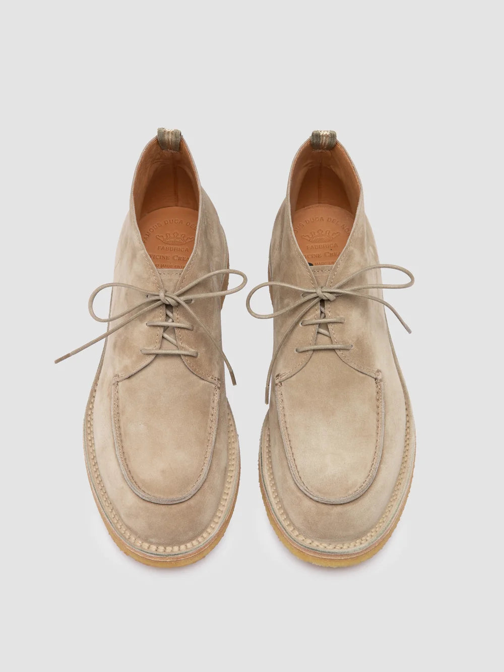 HISTORY 002 - Stivali Chukka in Pelle Scamosciata Color Tortora - image 2,side view