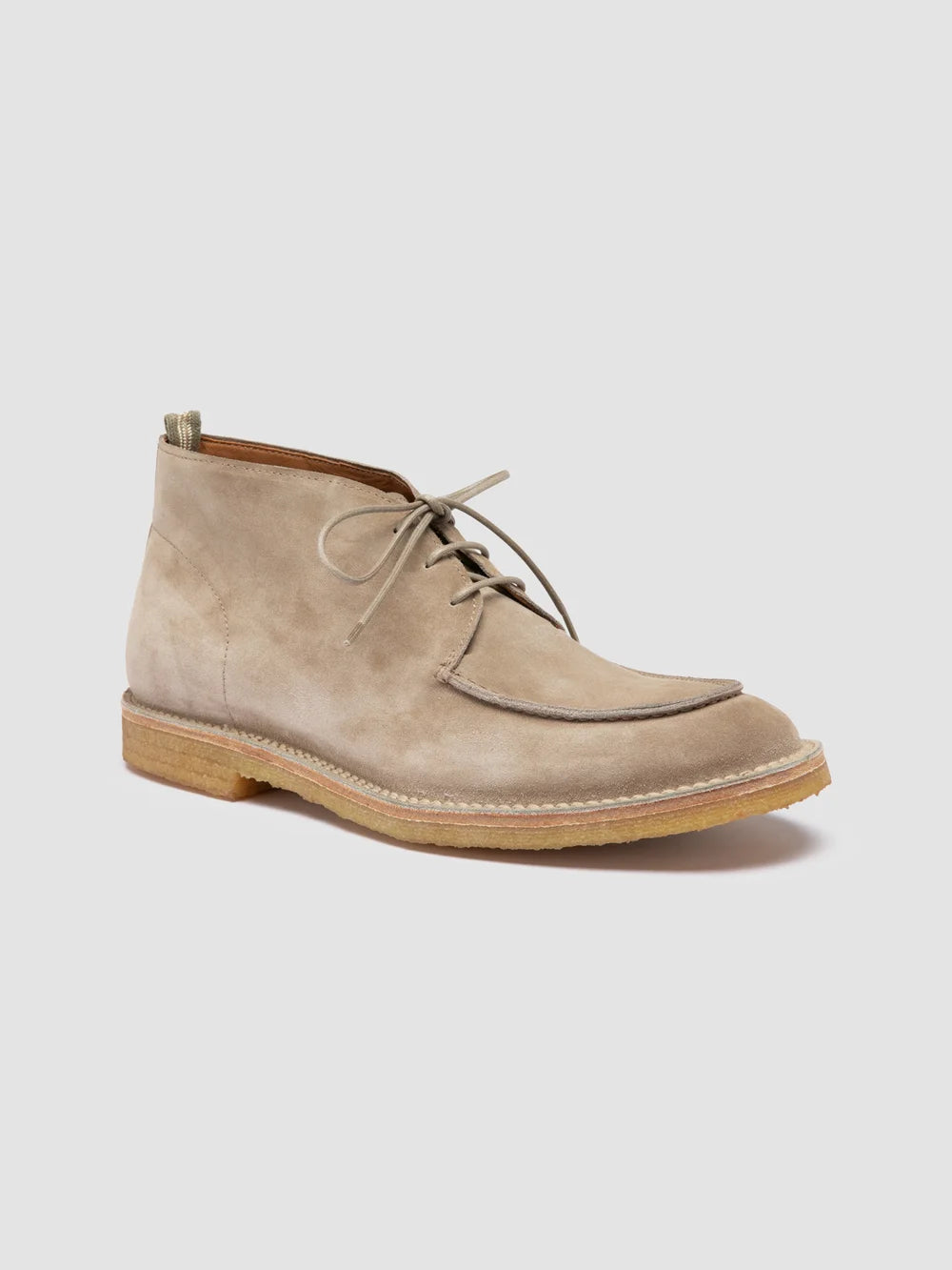 HISTORY 002 - Stivali Chukka in Pelle Scamosciata Color Tortora - image 3,side view