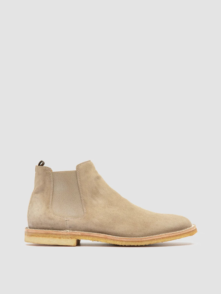 HISTORY 004 - Stivali Chelsea in Pelle Scamosciata Color Tortora