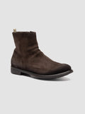 HIVE 010 - Brown Suede Zip Boots - thumb image 3,side view