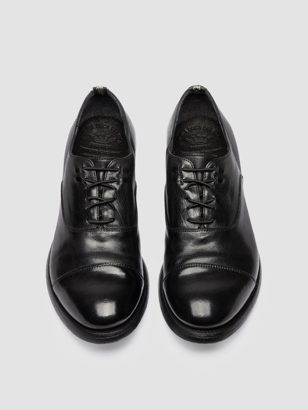 HIVE 061 - Scarpe Oxford in Pelle Nera - image 2,side view