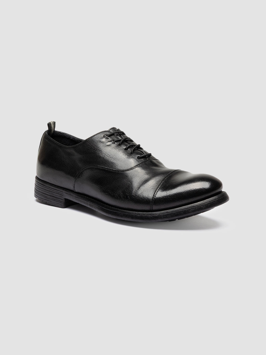 HIVE 061 - Scarpe Oxford in Pelle Nera - image 3,side view