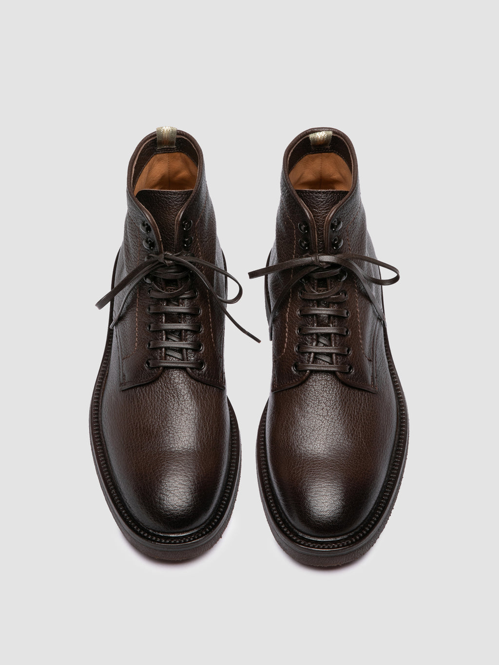 HOPKINS FLEXI 203 - Brown Leather Lace-up Boots - image 2,side view