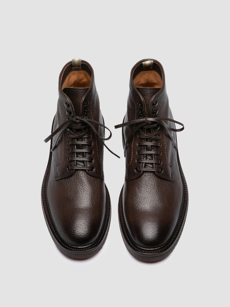 HOPKINS FLEXI 203 - Brown Leather Lace-up Boots