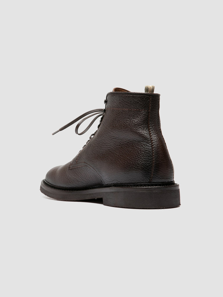HOPKINS FLEXI 203 - Dark Brown Leather Lace Up Boots