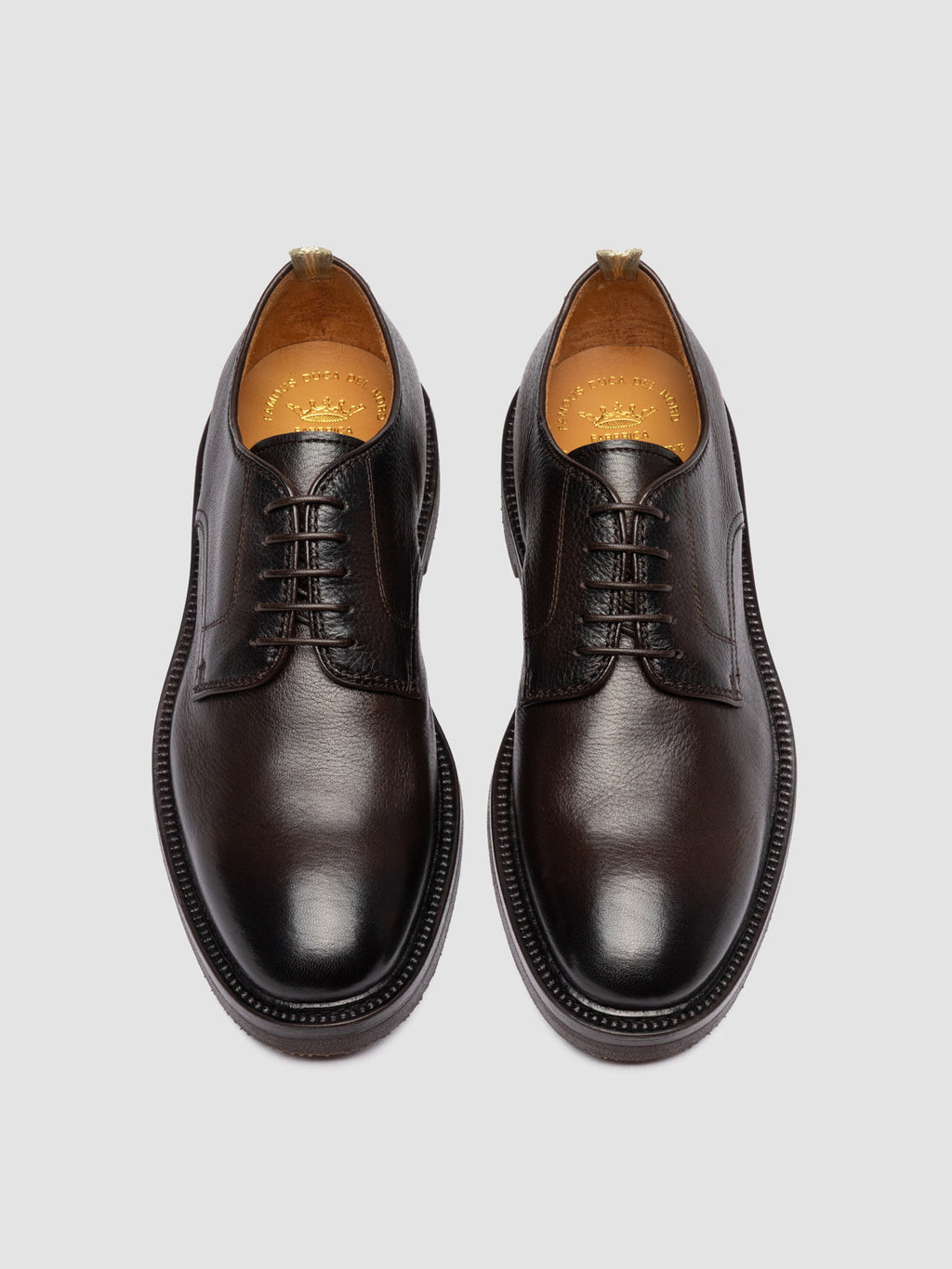 HOPKINS FLEXI 208 - Scarpe Derby in Pelle Marrone - image 2,side view