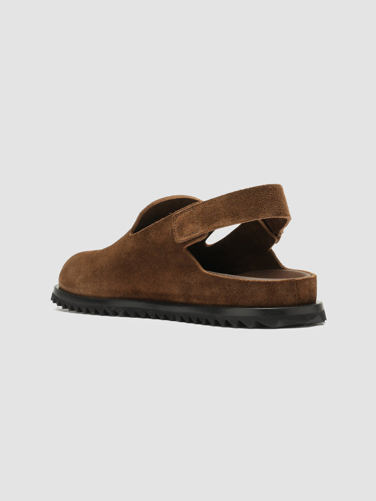 INTROSPECTUS 002 - Brown Suede Back Strap Sandals