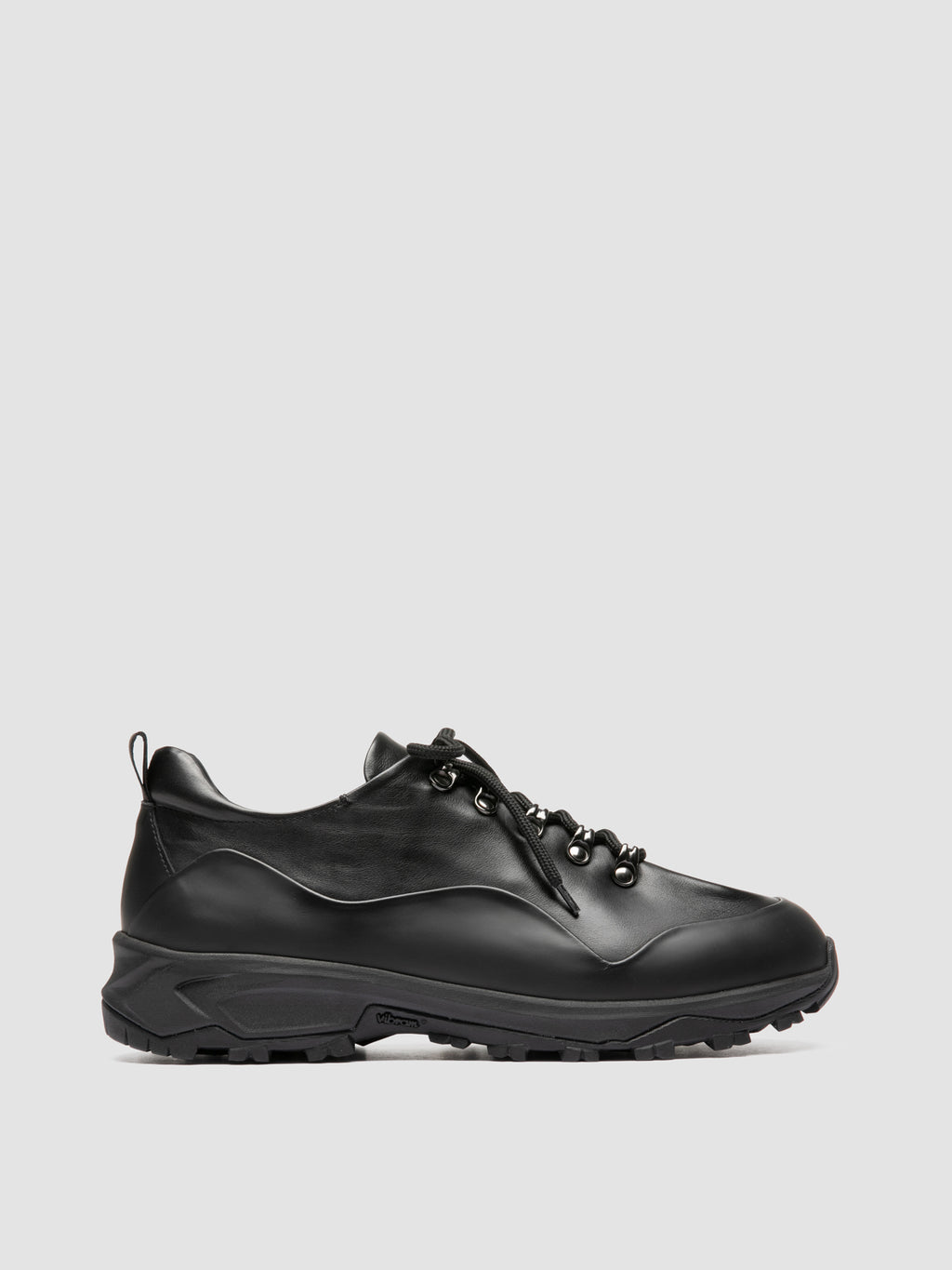 ITINERE 001 - Scarpe Derby in Pelle Nera - image 1,side view