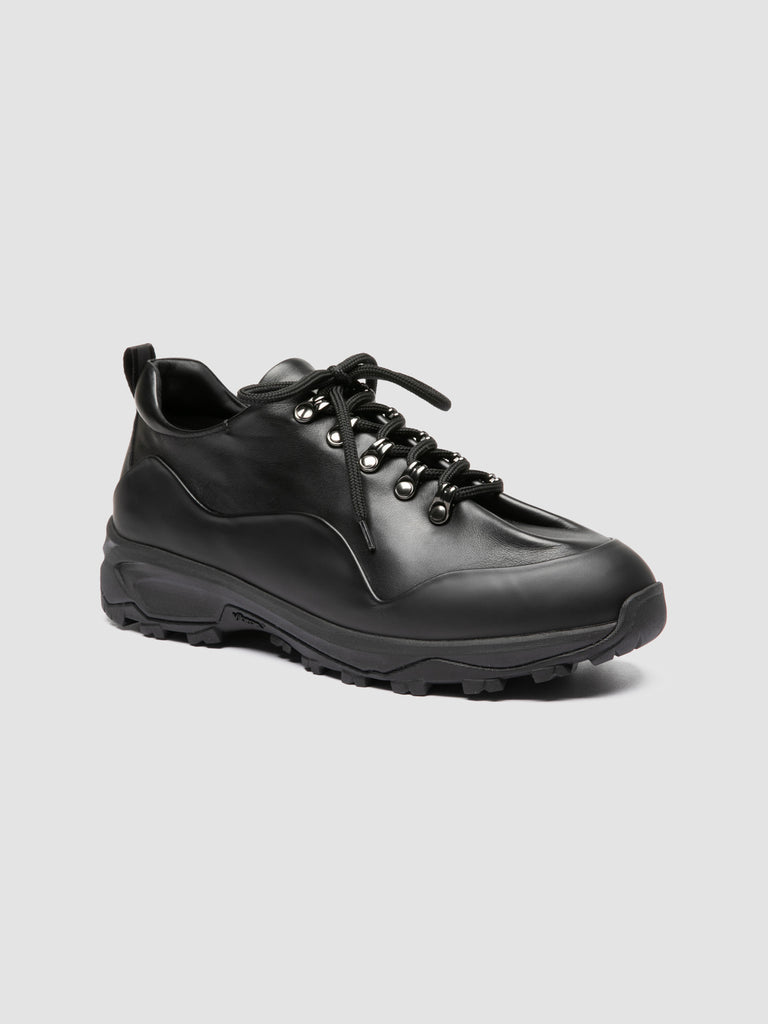 ITINERE 001 - Scarpe Derby in Pelle Nera
