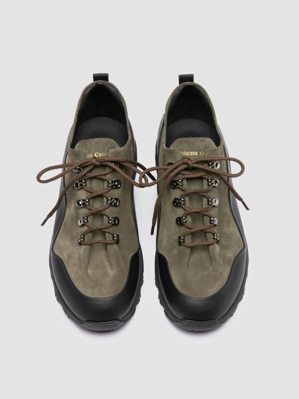 ITINERE 001 - Scarpe Derby in Pelle Verde - image 2,side view