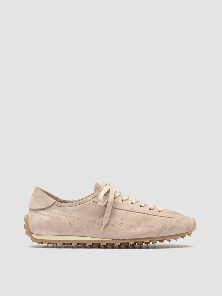 JARRED 001 - Beige Suede Low-Top Sneakers