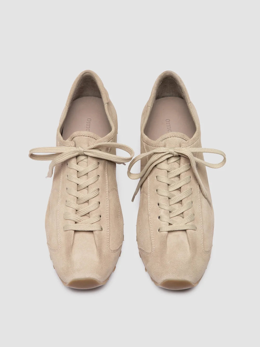 JARRED 001 - Beige Suede Low-Top Sneakers - image 2,side view