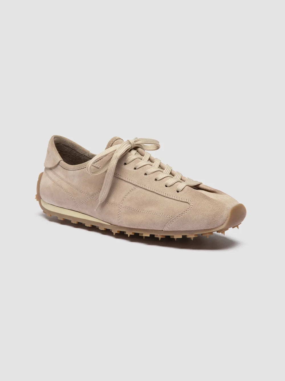 JARRED 001 - Beige Suede Low-Top Sneakers - image 3,side view