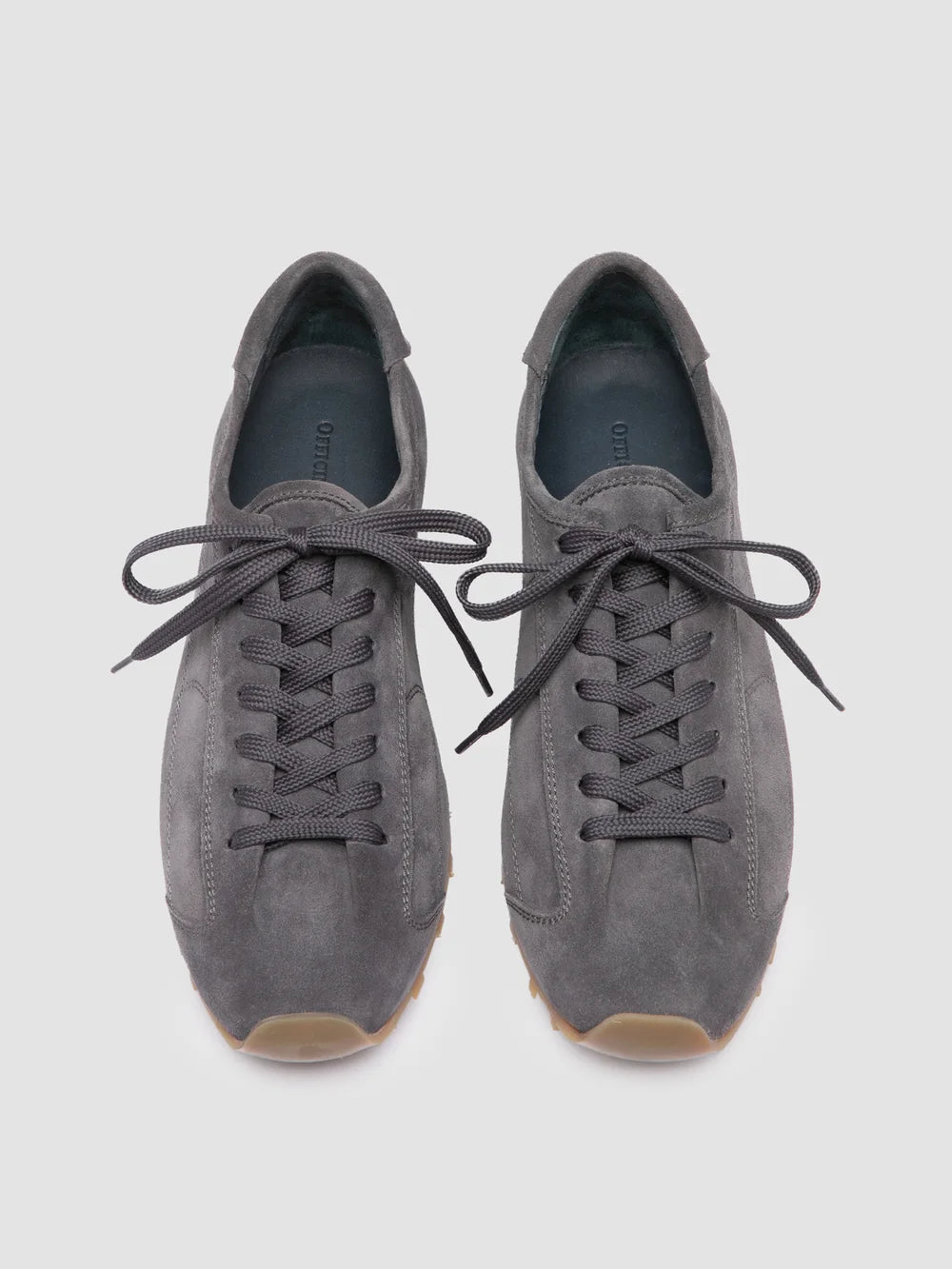 JARRED 001 - Sneaker Basse in Pelle Scamosciata Blu - image 2,side view