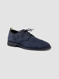 JOSHPER 010 - Scarpe Derby in Pelle Scamosciata Blu - thumb image 3,side view