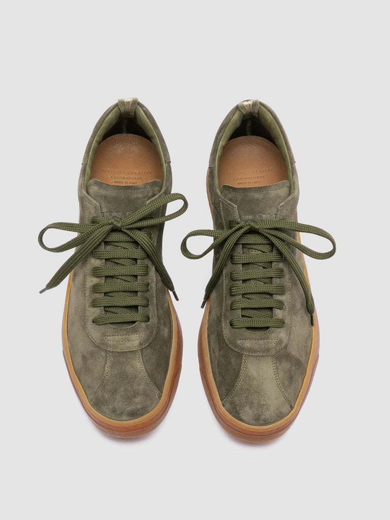 KARMA 015 - Sneakers Basse in Pelle Scamosciata Verde