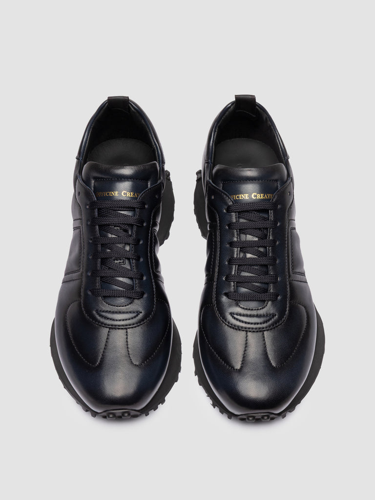 KASBA 003 - Blue Leather Low Top Sneakers
