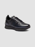 KASBA 003 - Sneaker Basse in Pelle Blu - thumb image 3,side view