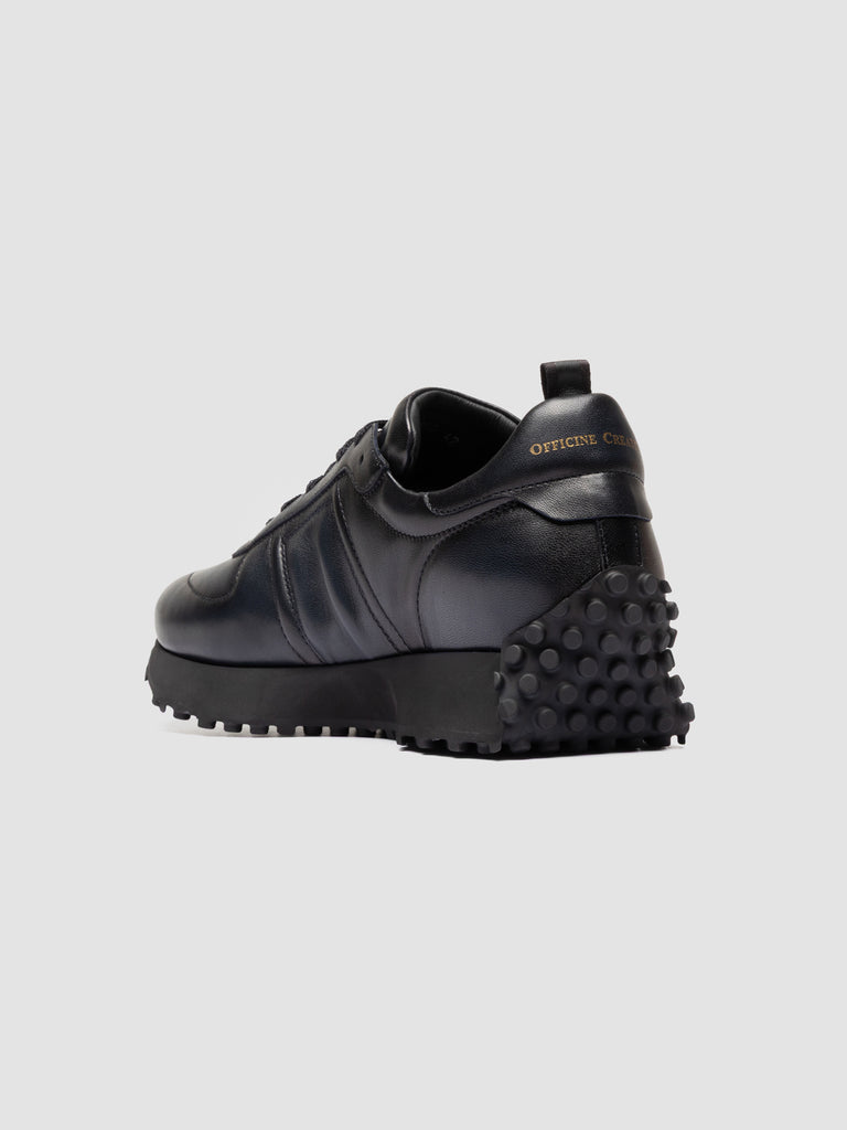 KASBA 003 - Blue Leather Low Top Sneakers