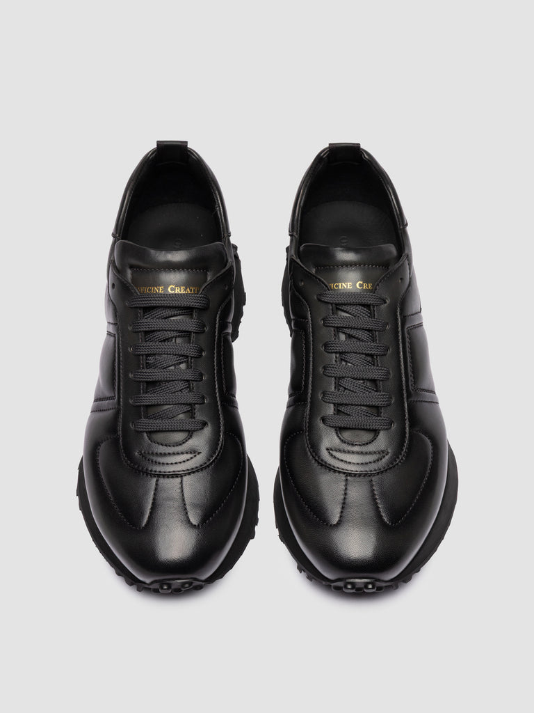 KASBA 003 - Grey Leather Low Top Sneakers