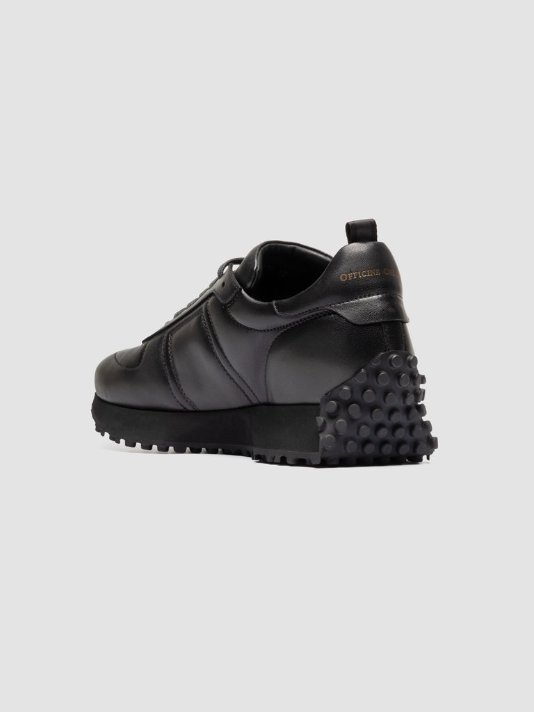 KASBA 003 - Grey Leather Low Top Sneakers
