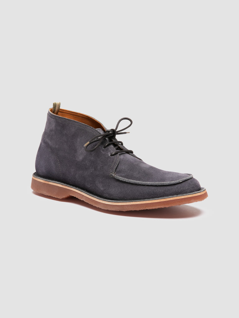 KENT 002 - Blue Suede Chukka Boots