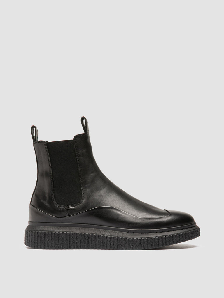 KRACE 019 - Black Leather Sneakers