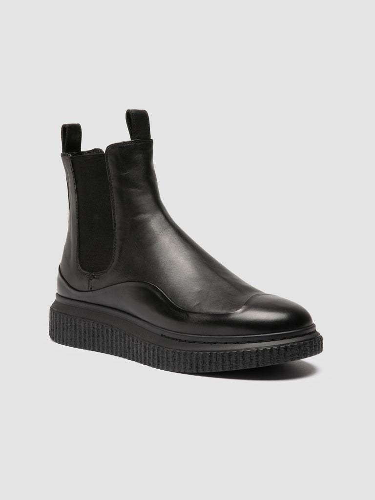 KRACE 019 - Black Leather Sneakers