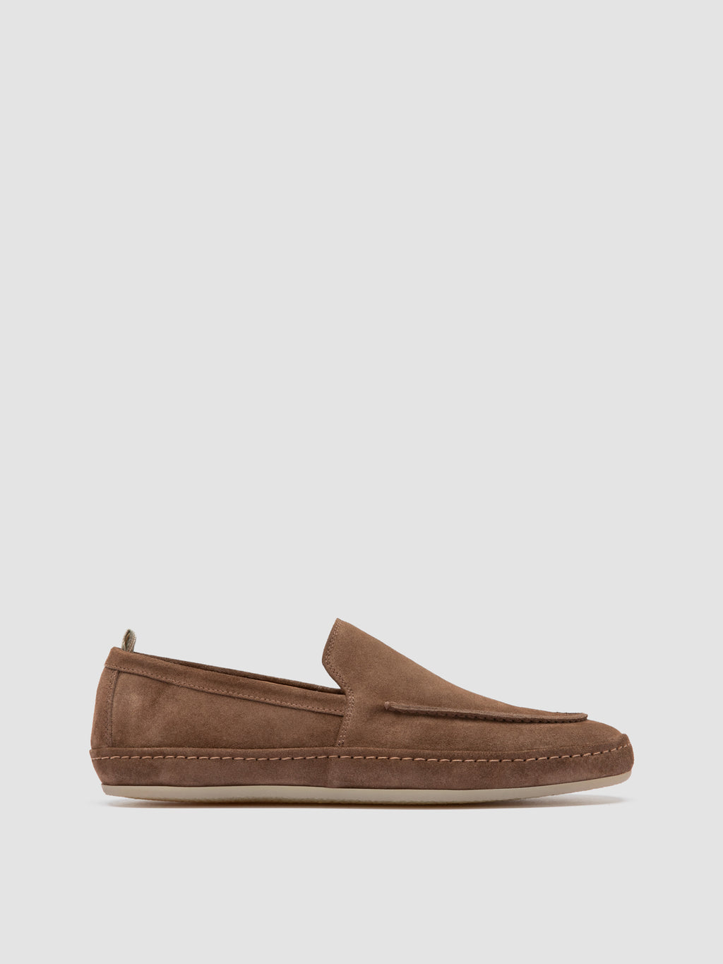 LINE 001 - Taupe Suede Penny Loafers - image 1,side view