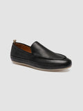 LINE 001 - Black Leather Penny Loafers - thumb image 3,side view