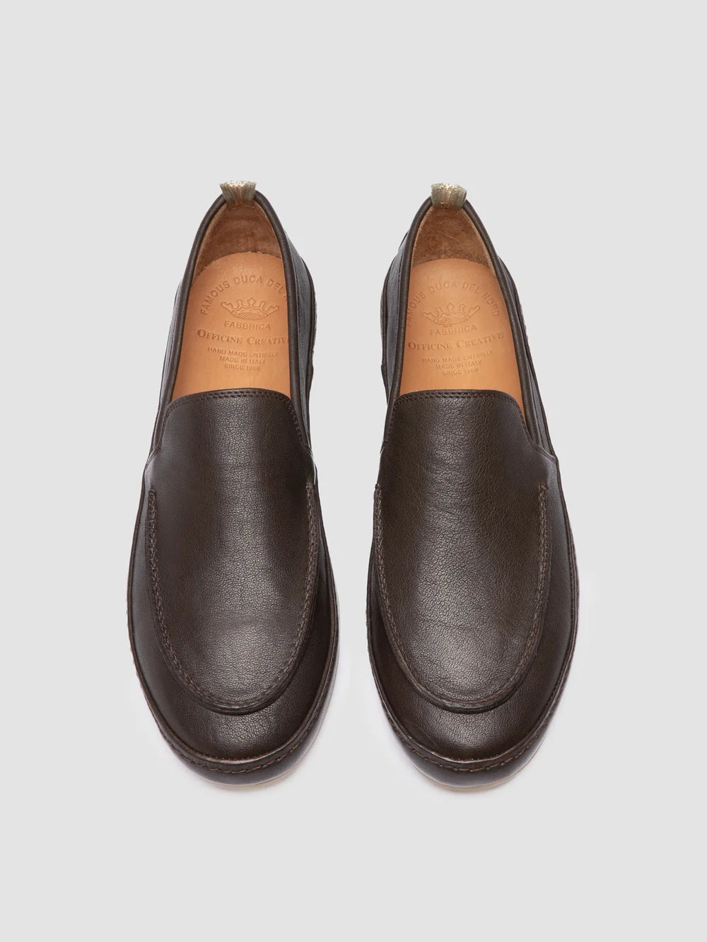 LINE 001 - Brown Leather Penny Loafers - image 2,side view