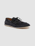 LOVE 001 - Blue Suede Boat Shoes - thumb image 3,side view