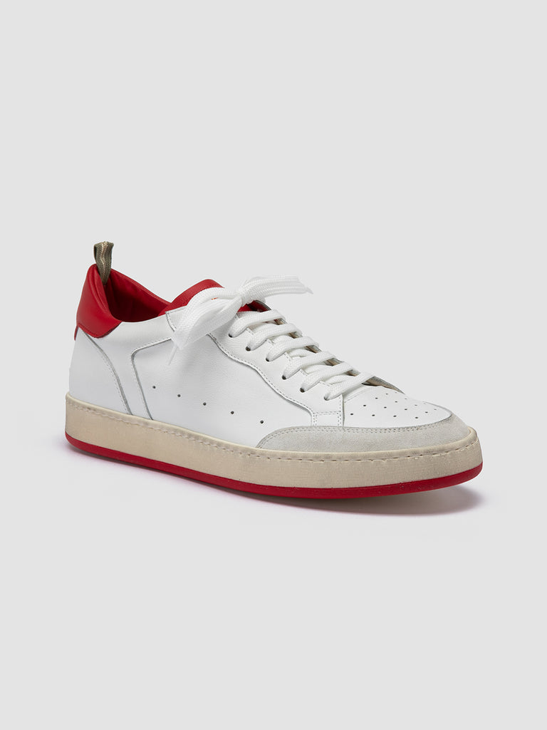 MAGIC 008 - White Leather and Suede Low Top Sneakers Men Officine Creative - 3
