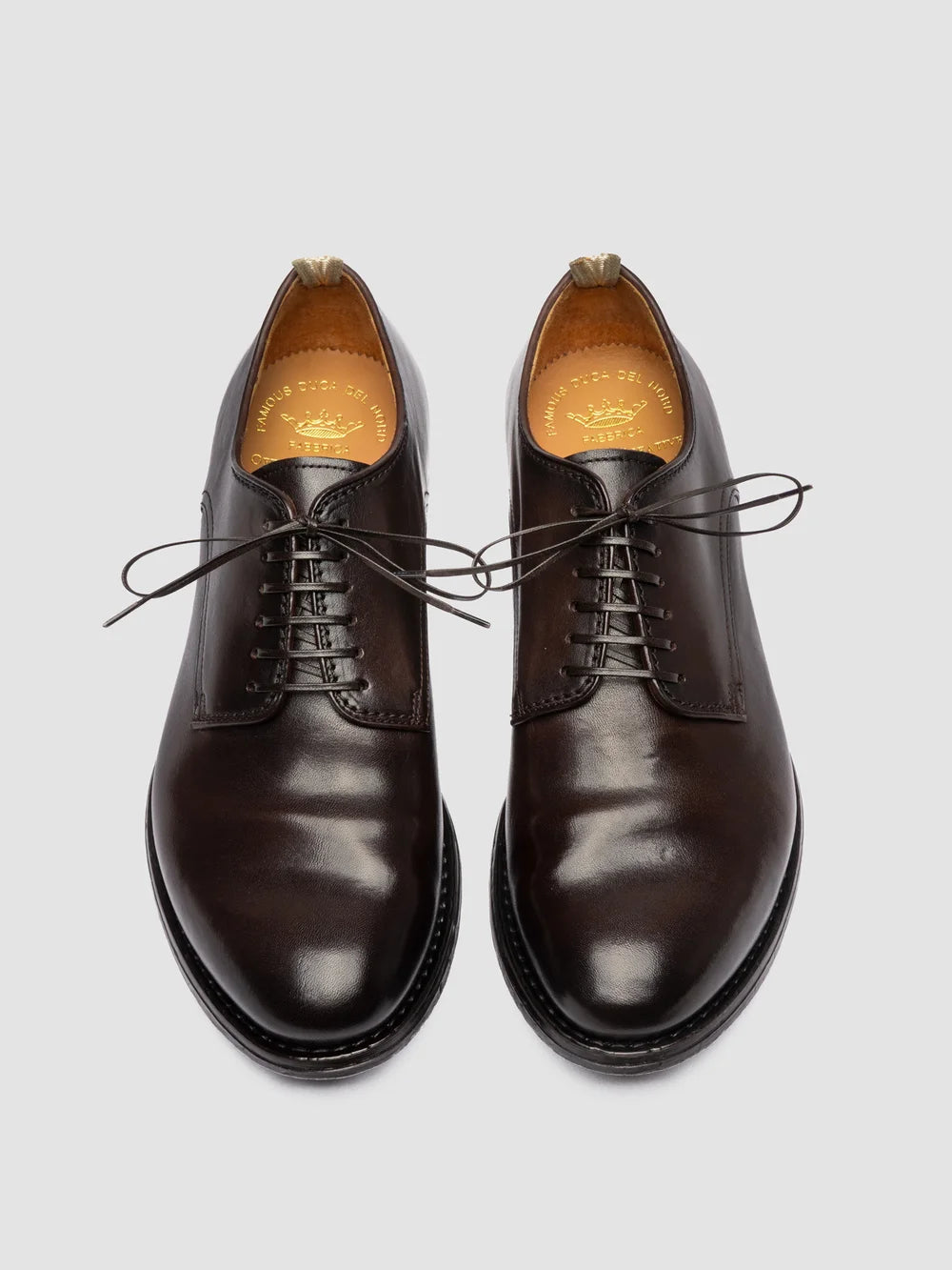 MAVIC 001 - Scarpe Derby in Pelle Marrone - image 2,side view