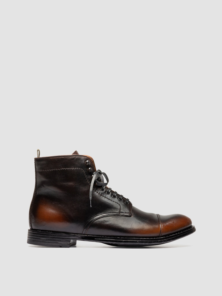 MAVIC 006 - Stivali Stringati in Pelle Marrone