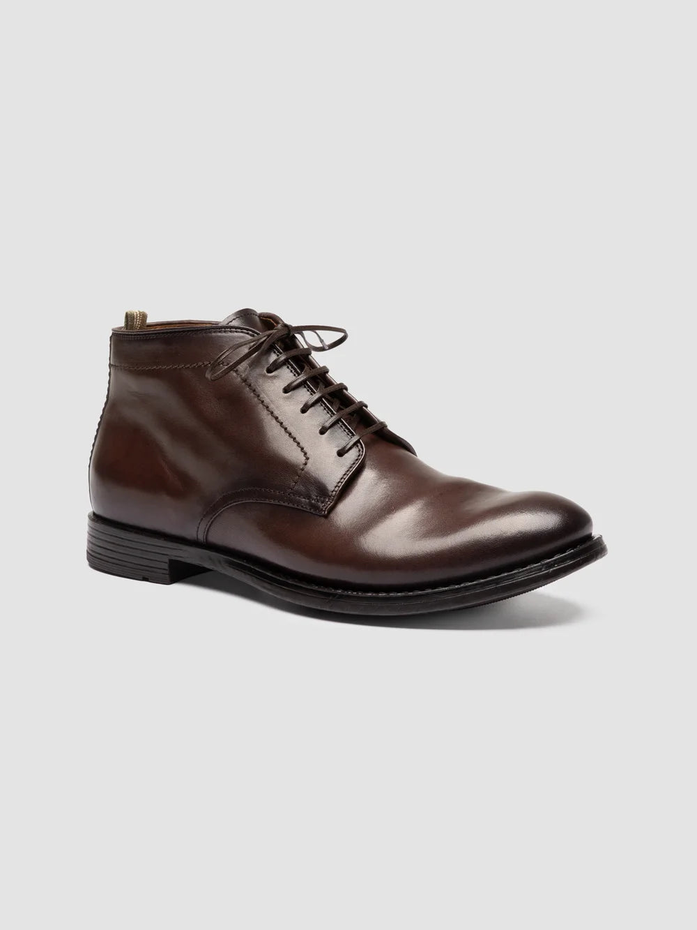 MAVIC 072 - Stivali Stringati in Pelle Marrone - image 3,side view