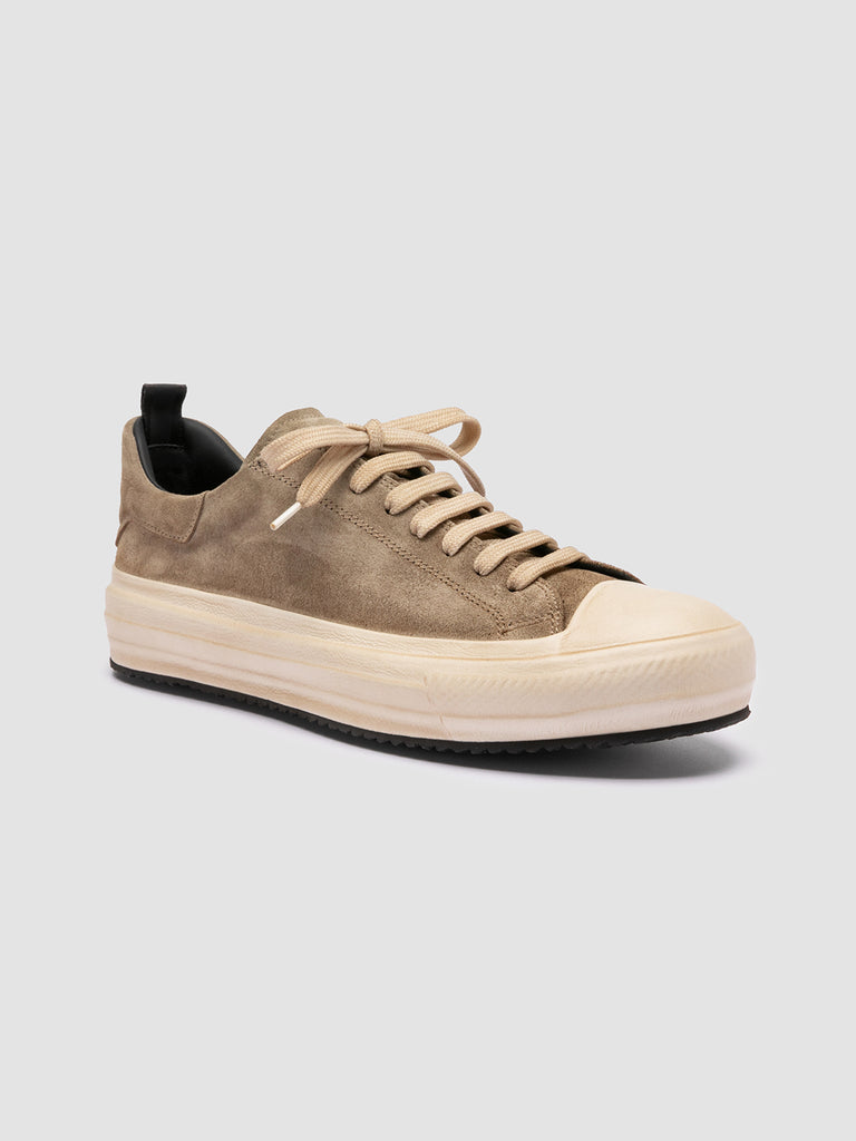 MES 009 - Taupe Leather and Suede Low Top Sneakers Men Officine Creative - 3