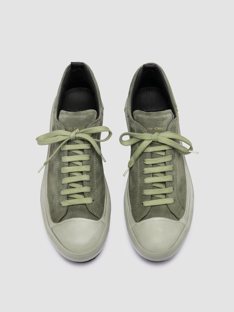 MES 009 - Sneakers Basse in Pelle e Suede Verde 