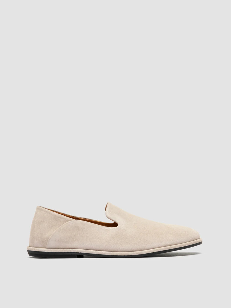 MIENNE 001 - Ivory Suede Penny Loafers
