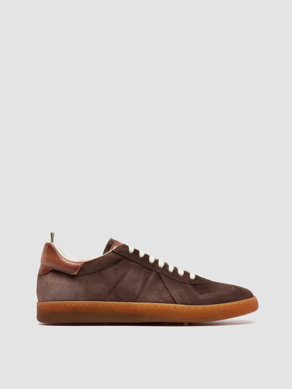 MILITIA 002 - Brown Suede and Leather Sneakers - image 1,side view