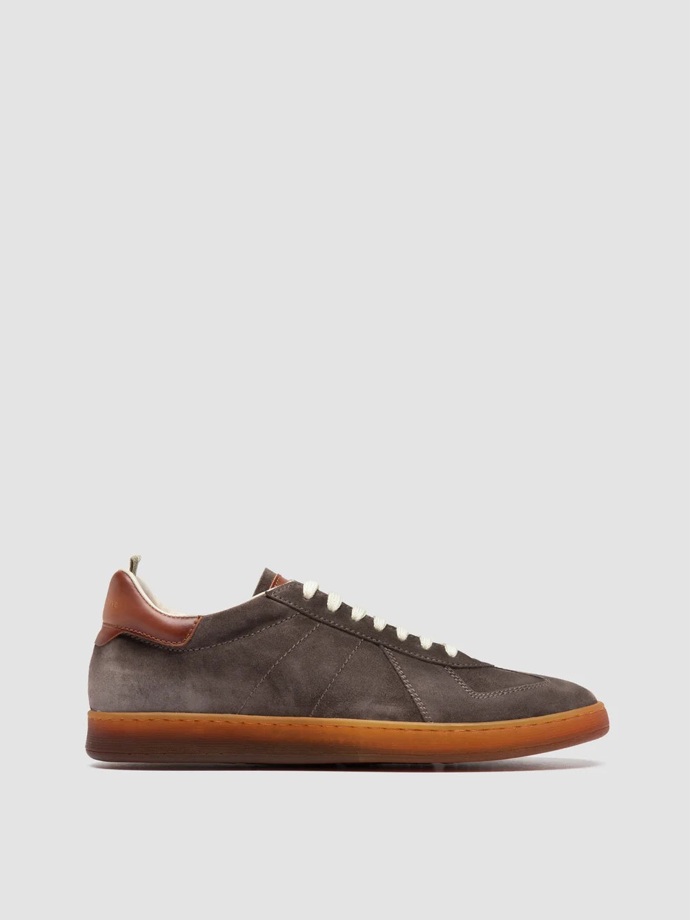 MILITIA 002 - Taupe Suede and Leather Sneakers - image 1,side view