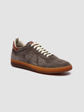 MILITIA 002 - Taupe Suede and Leather Sneakers - thumb image 3,side view