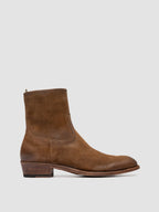 MONEGAL 002 - Stivali con Zip in Pelle Scamosciata Marrone