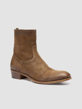 MONEGAL 002 - Stivali con Zip in Pelle Scamosciata Marrone - thumb image 3,side view