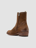 MONEGAL 002 - Stivali con Zip in Pelle Scamosciata Marrone - thumb image 4,side view
