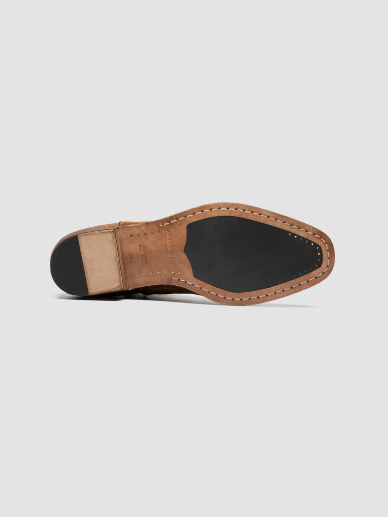 MONEGAL 002 - Stivali con Zip in Pelle Scamosciata Marrone