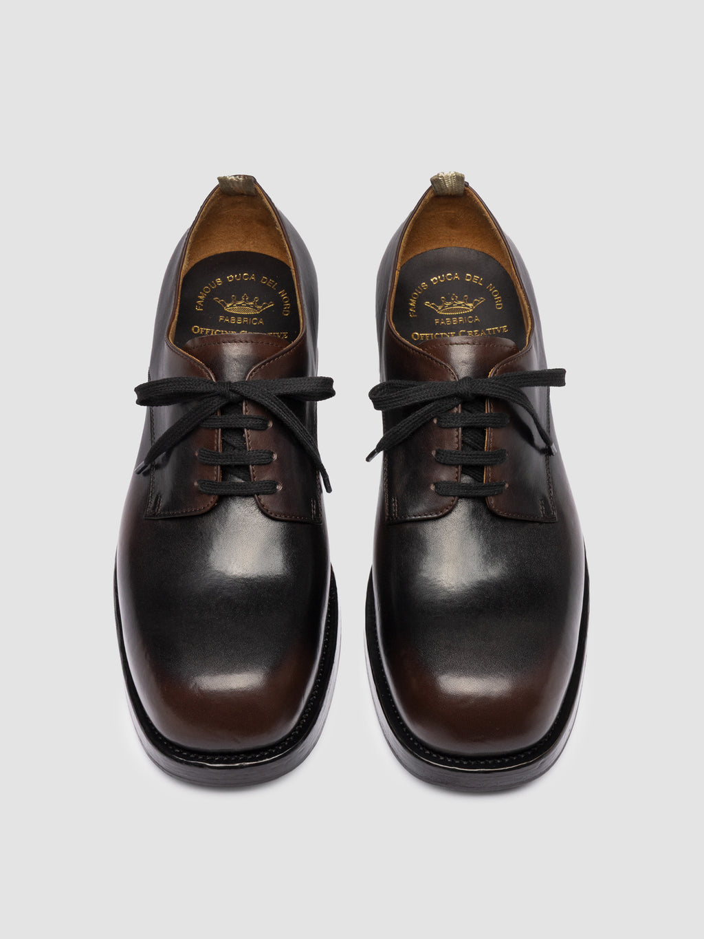 MONTANA 001 - Brown Leather Derby Shoes - image OCUMONT001TUCS8T504390 - 2