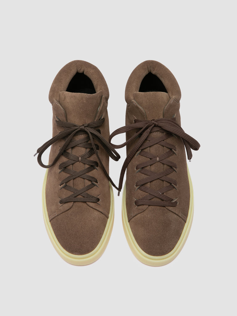 MUSKRAT 010 - Brown Suede High Top Sneakers