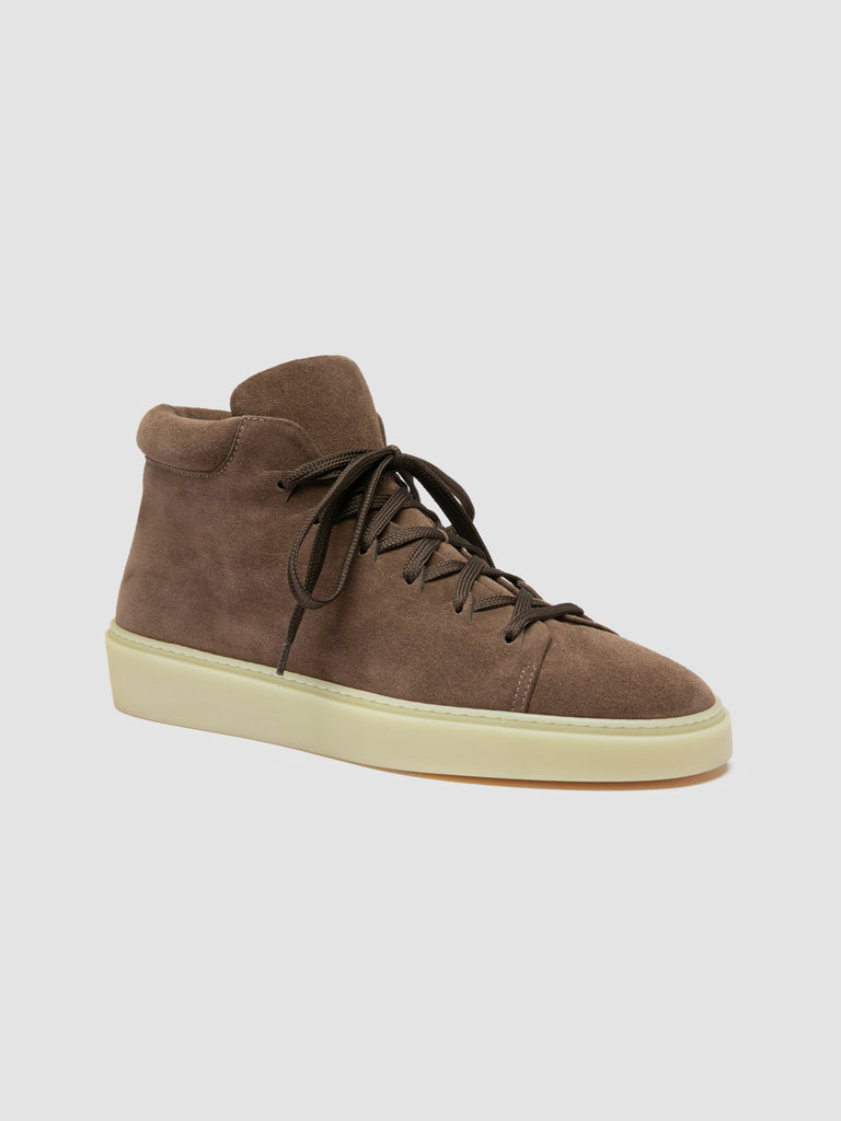 MUSKRAT 010 - Brown Suede High Top Sneakers