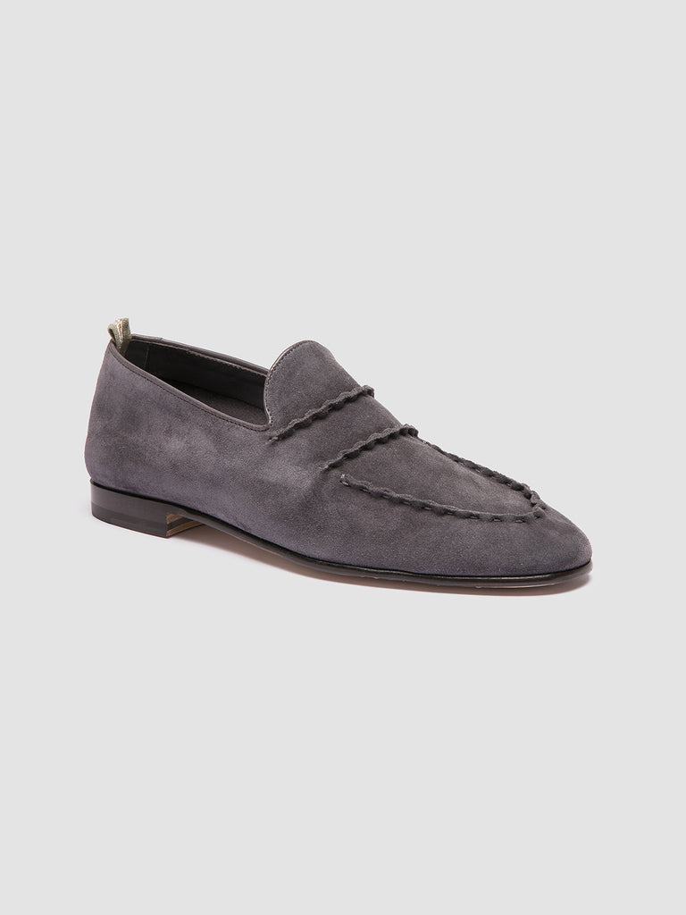 OLIVER 001 - Mocassini in Pelle Scamosciata Blu
